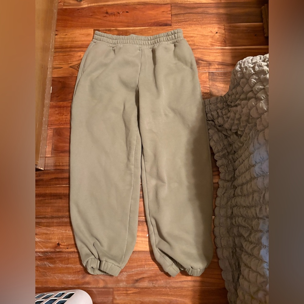 COMFRT Fleece‎ Jogger Sweatpants XL Sage Green Cozy Lounge (0432
